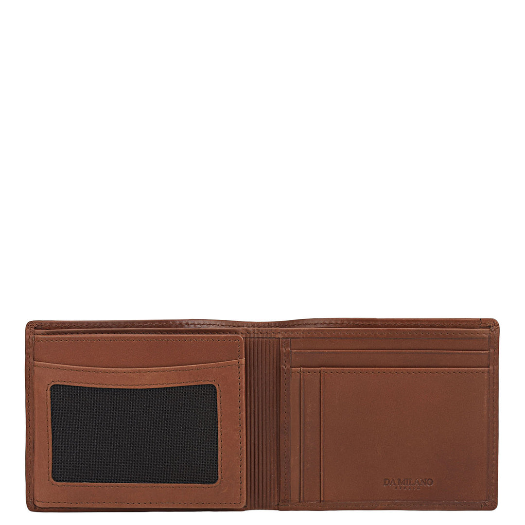 Cognac Bifold Leather Mens Wallet