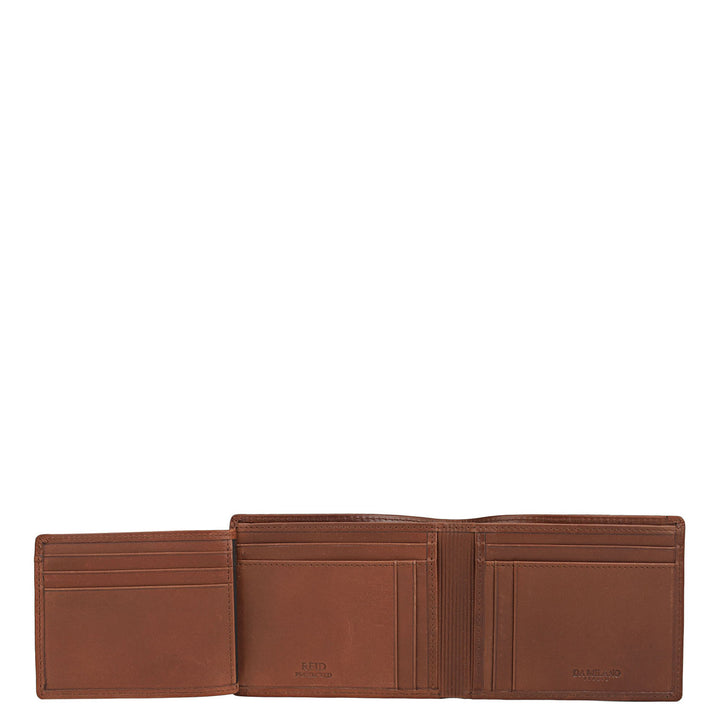 Cognac Bifold Leather Mens Wallet