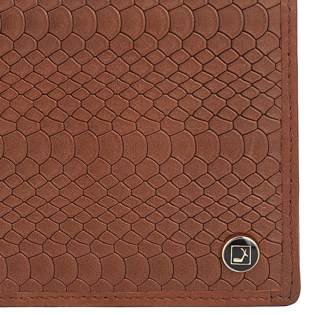 Cognac Bifold Leather Mens Wallet