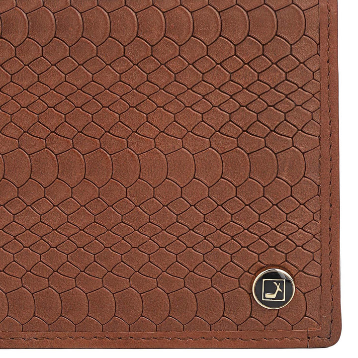 Cognac Bifold Leather Mens Wallet