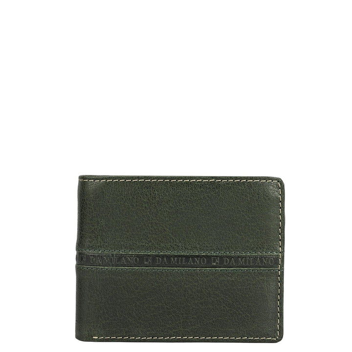 Green Bifold Leather Mens Wallet