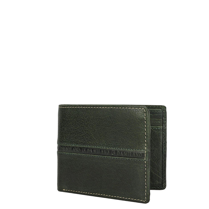 Green Bifold Leather Mens Wallet
