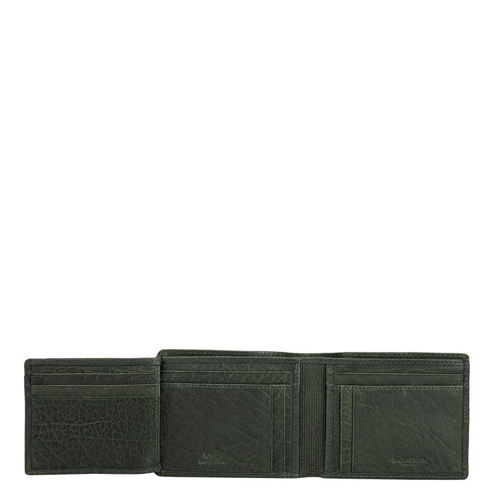 Green Bifold Leather Mens Wallet