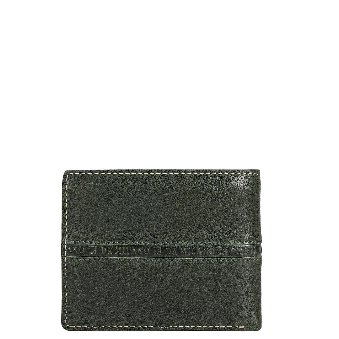 Green Bifold Leather Mens Wallet