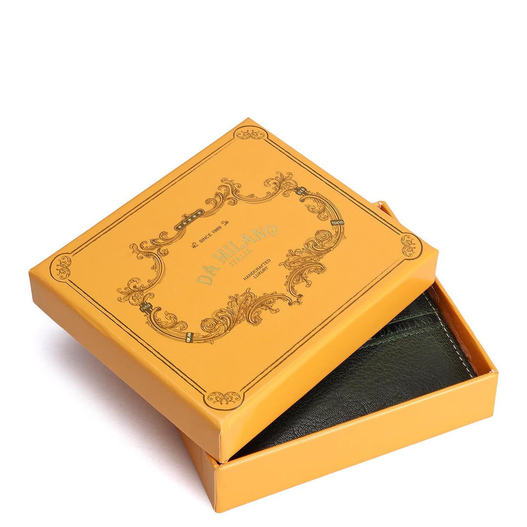 Green Bifold Leather Mens Wallet