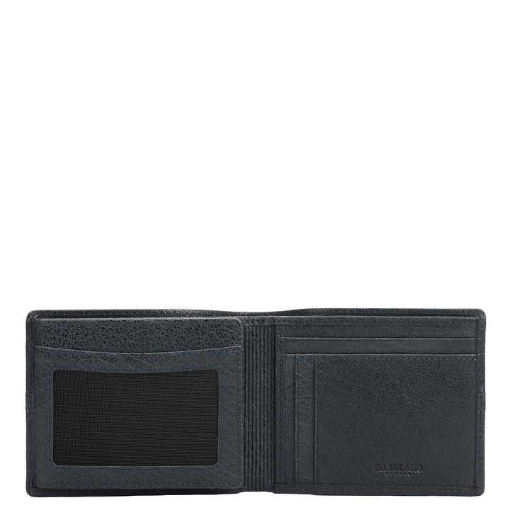 Navy Bifold Leather Mens Wallet