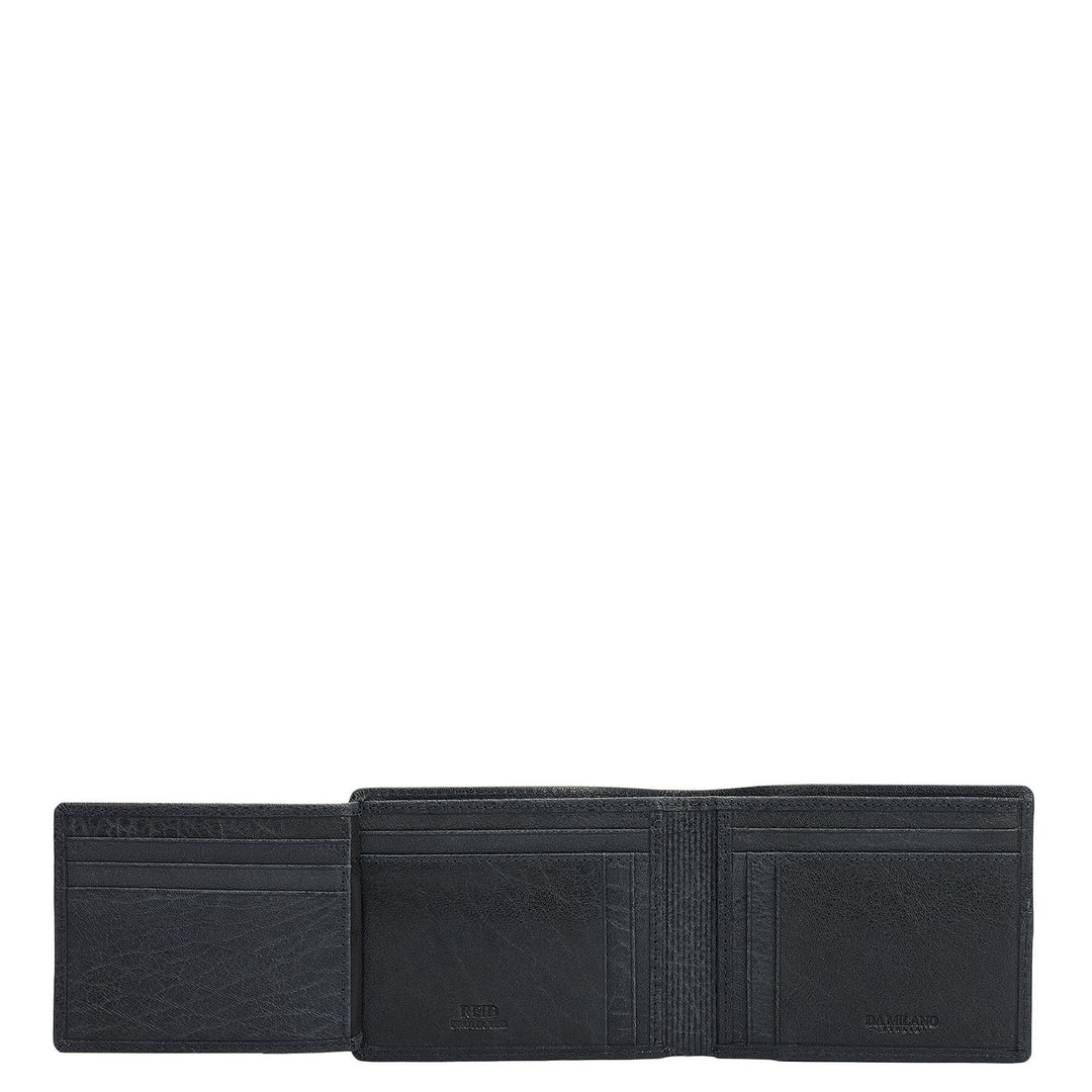 Navy Bifold Leather Mens Wallet