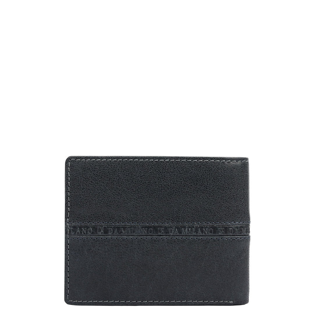 Navy Bifold Leather Mens Wallet