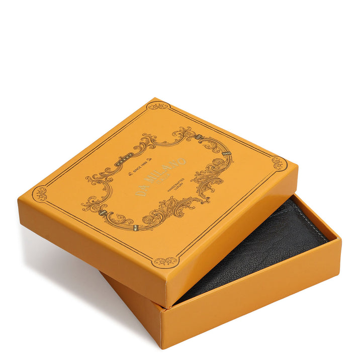 Navy Bifold Leather Mens Wallet