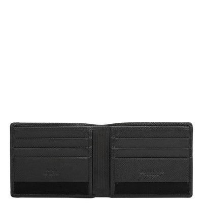 Black Bifold Leather Mens Wallet