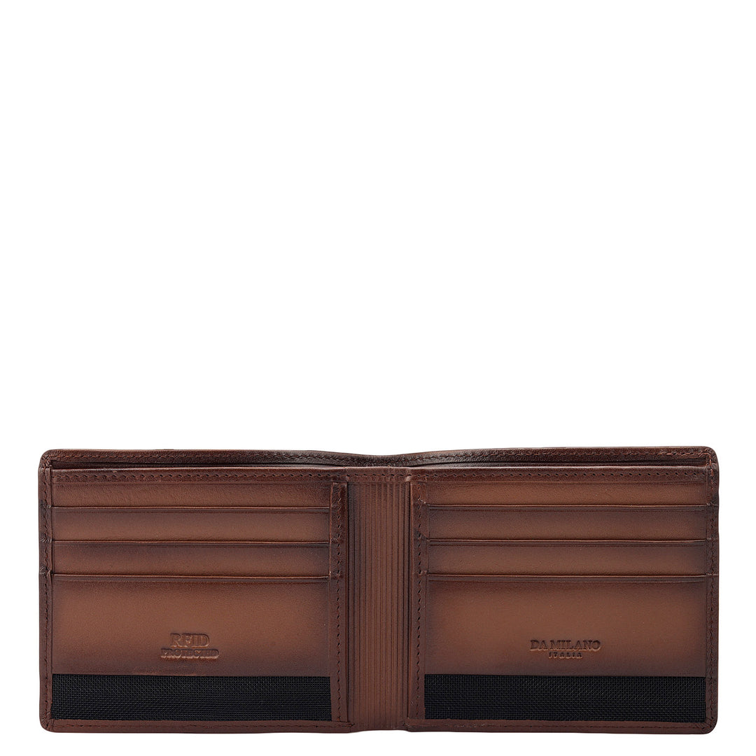 Cognac Bifold Leather Mens Wallet