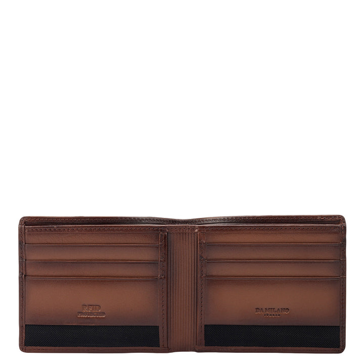 Cognac Bifold Leather Mens Wallet