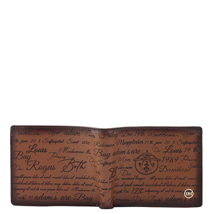 Cognac Bifold Leather Mens Wallet