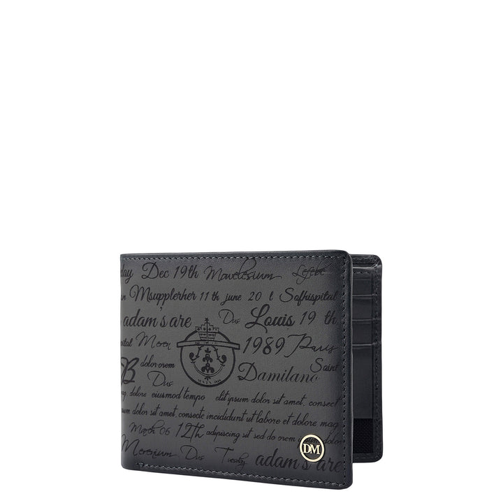 Grey Bifold Leather Mens Wallet