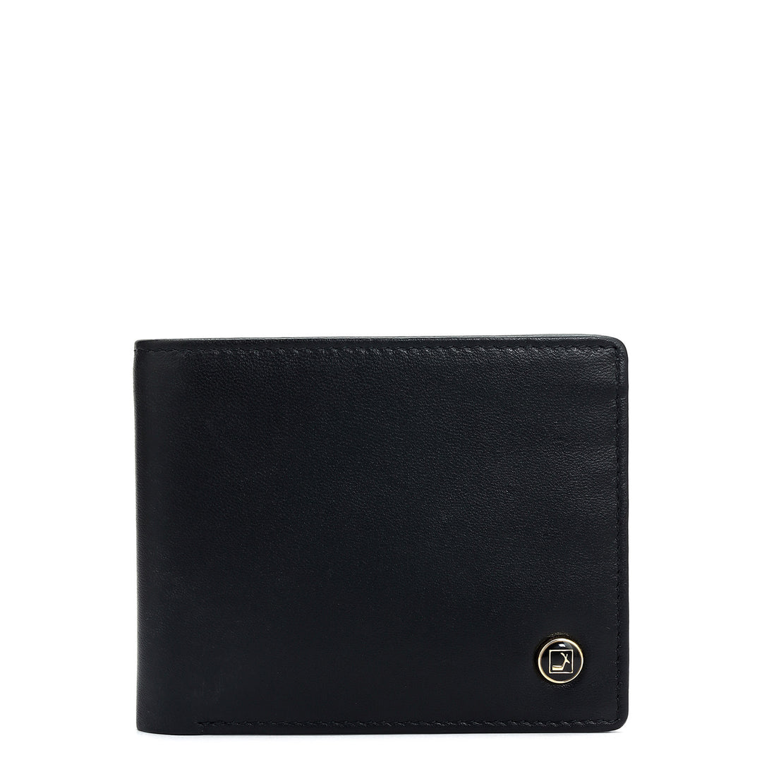 Black Bifold Leather Mens Wallet