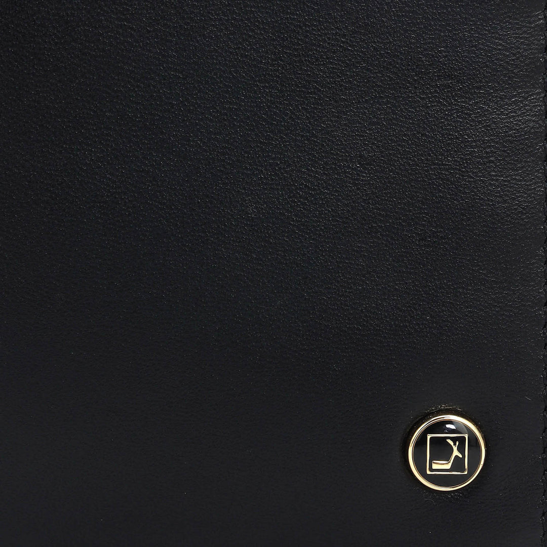 Black Bifold Leather Mens Wallet