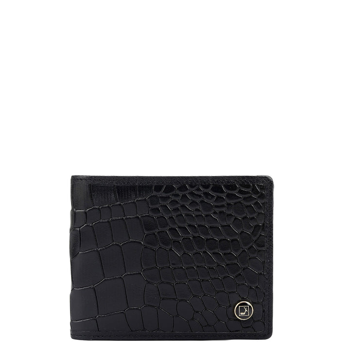Black Bifold Leather Mens Wallet