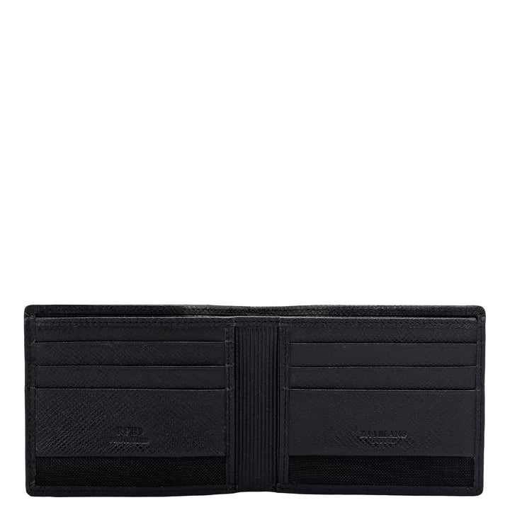 Black Bifold Leather Mens Wallet