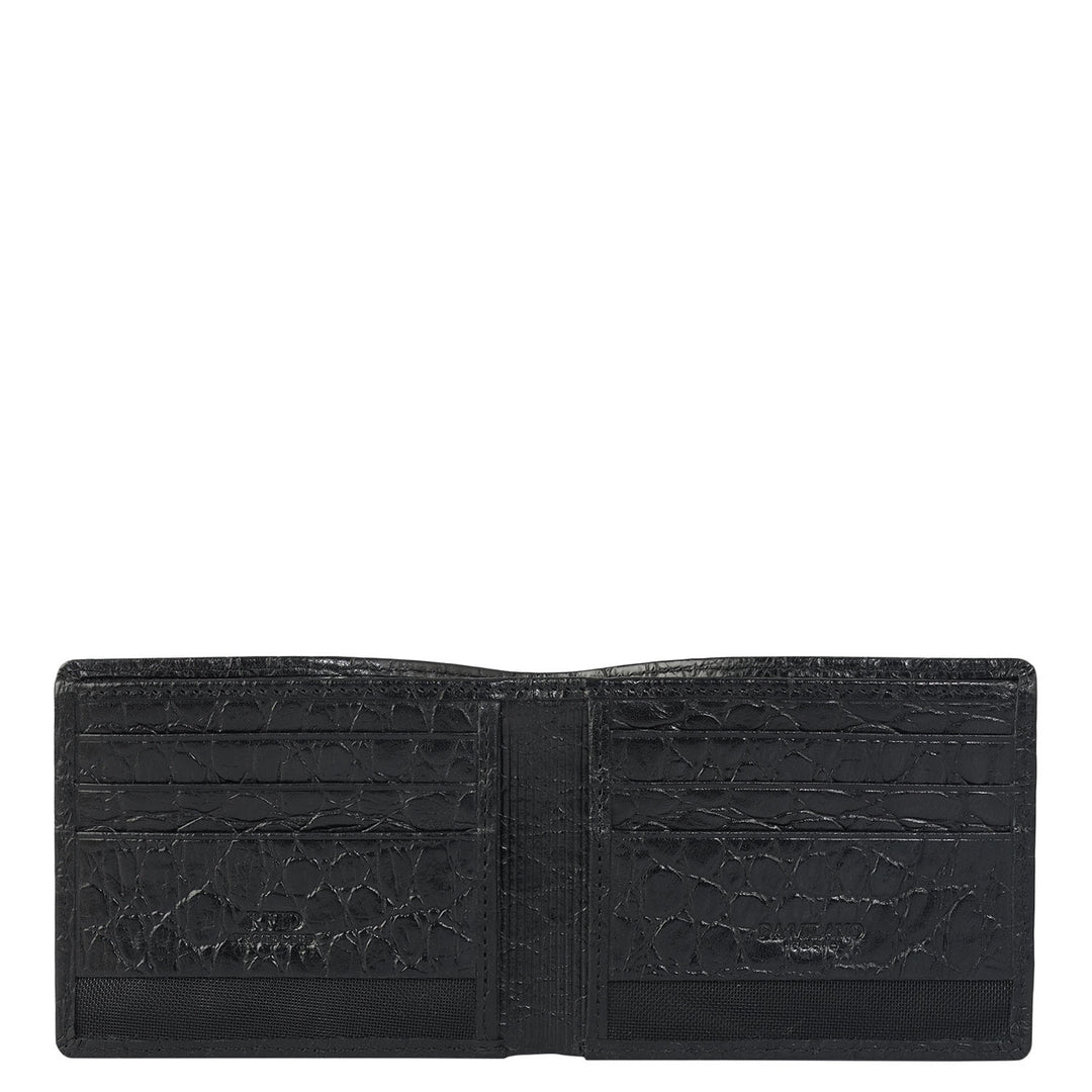 Black Bifold Leather Mens Wallet