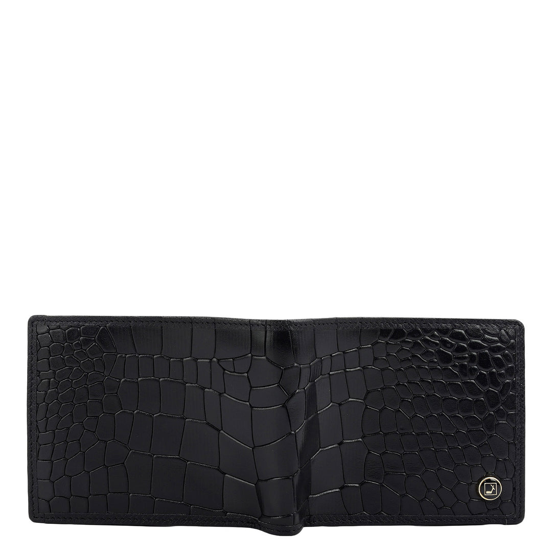 Black Bifold Leather Mens Wallet