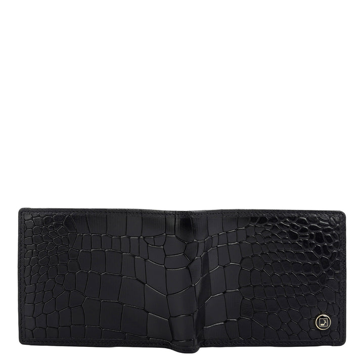 Black Bifold Leather Mens Wallet