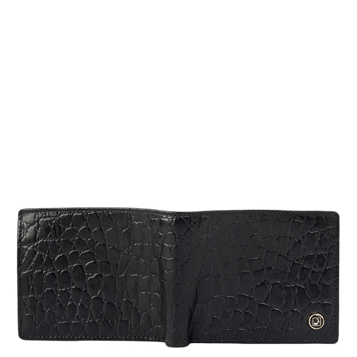 Black Bifold Leather Mens Wallet