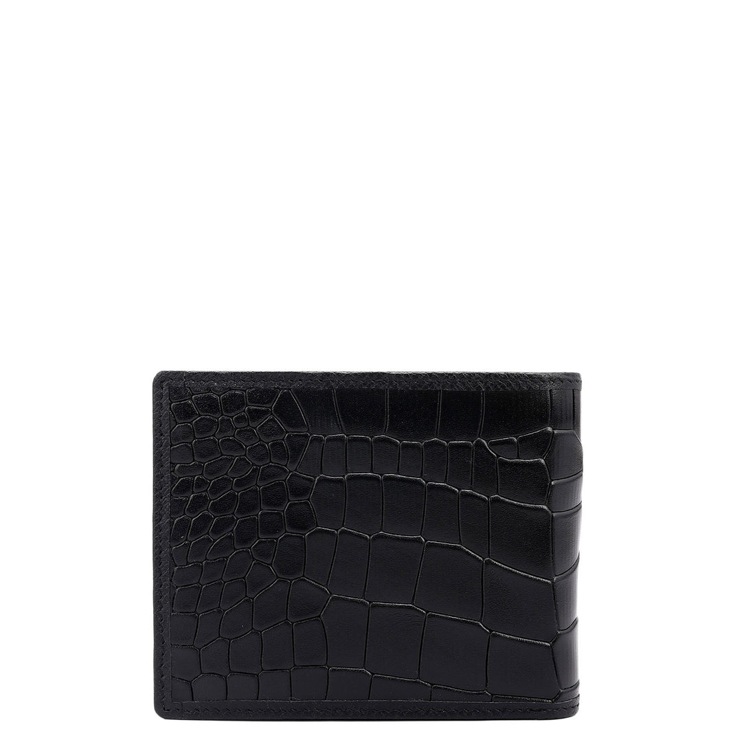 Black Bifold Leather Mens Wallet