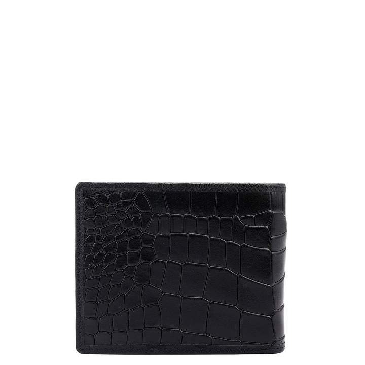 Black Bifold Leather Mens Wallet