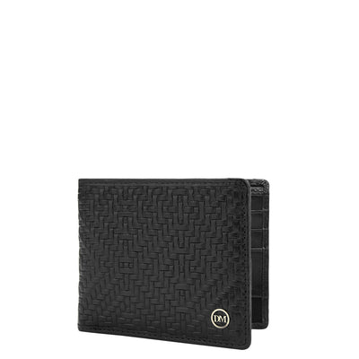 Black Bifold Leather Mens Wallet