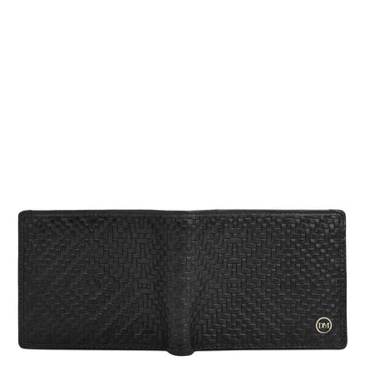 Black Bifold Leather Mens Wallet