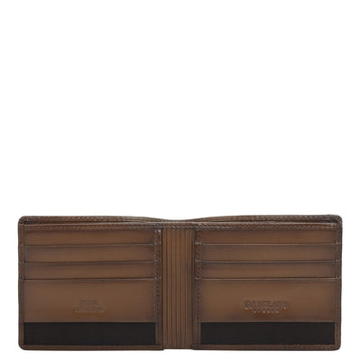Cognac Bifold Leather Mens Wallet
