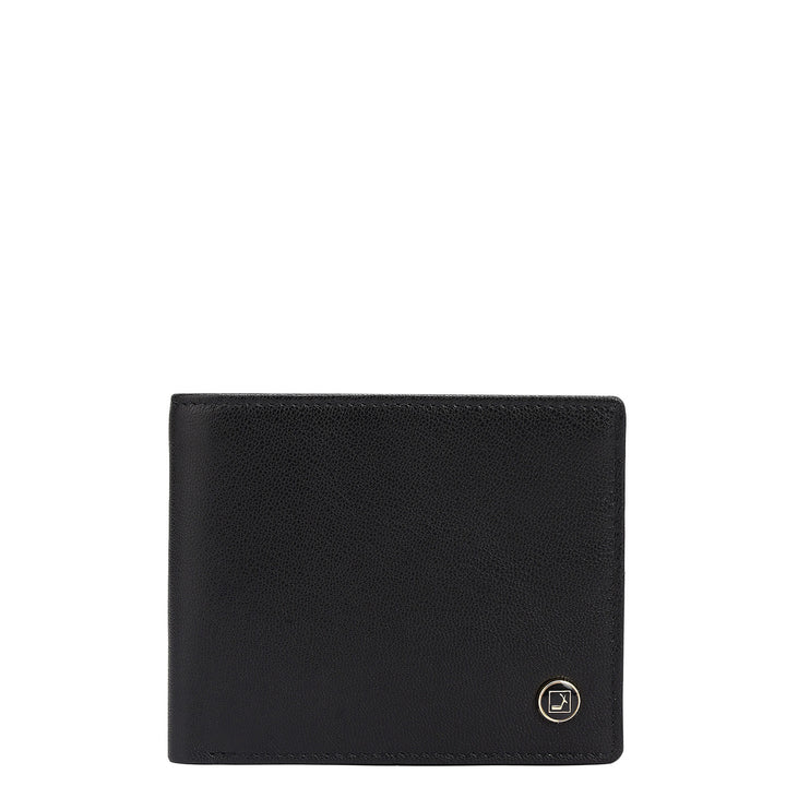 Black Bifold Leather Mens Wallet