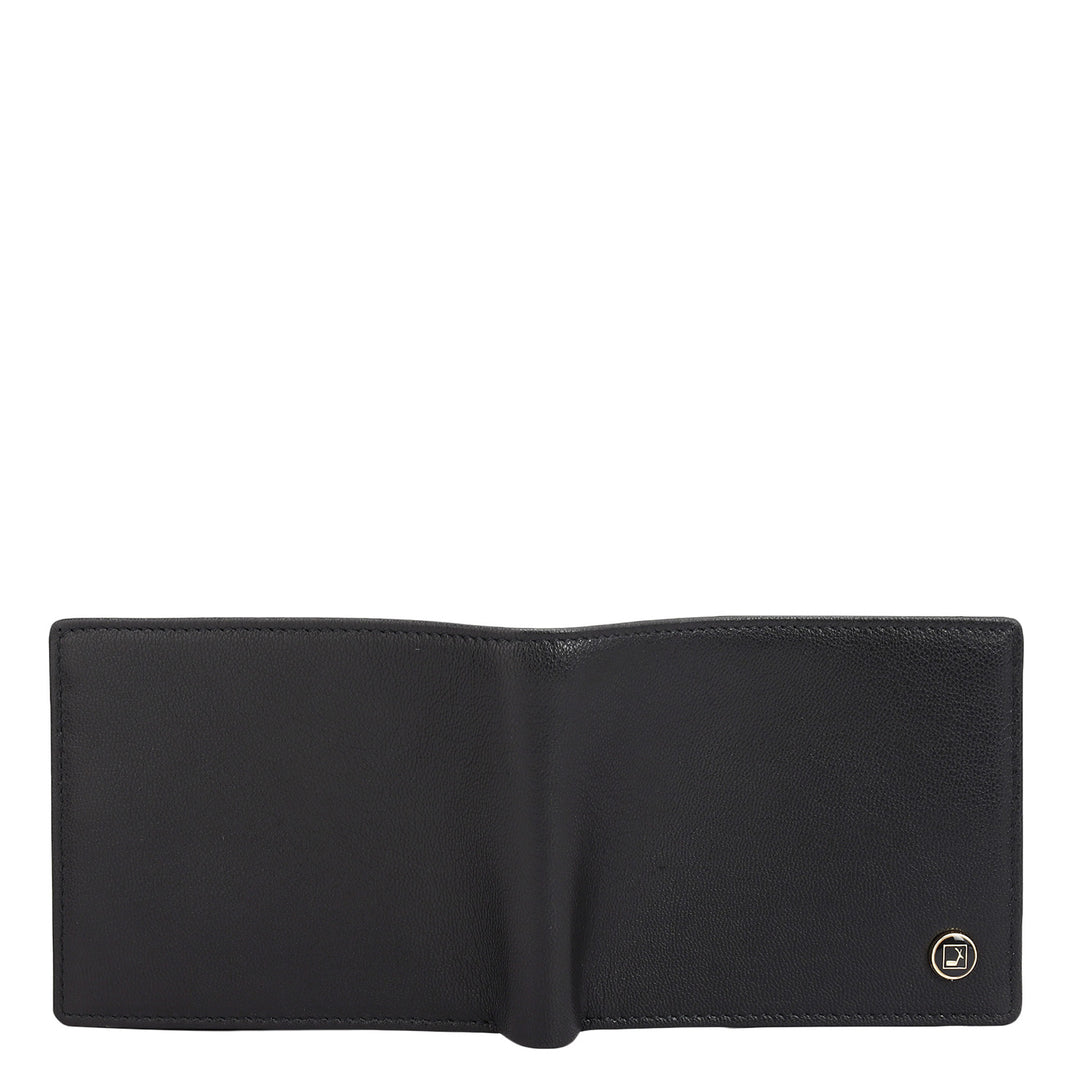 Black Bifold Leather Mens Wallet