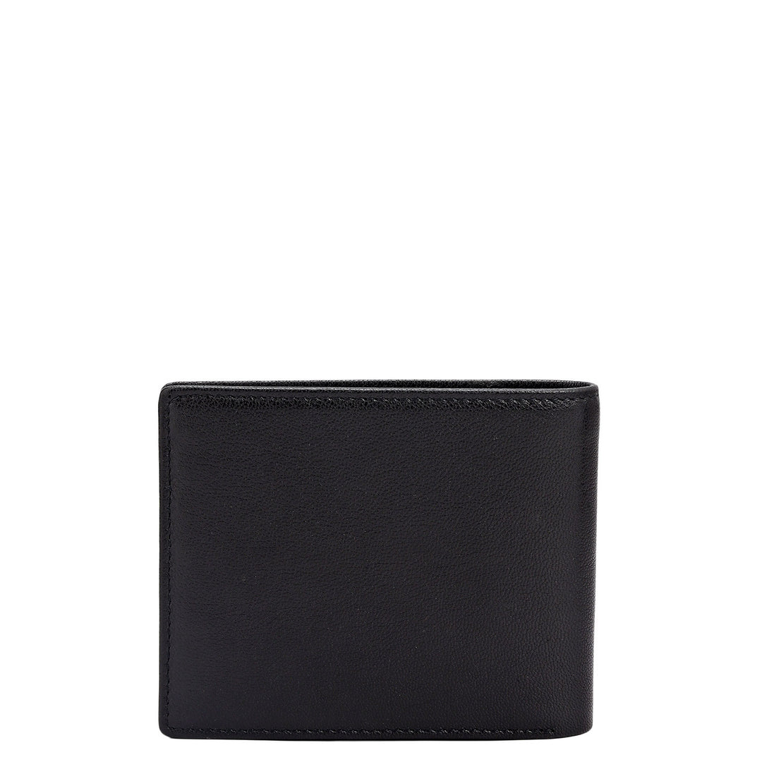 Black Bifold Leather Mens Wallet