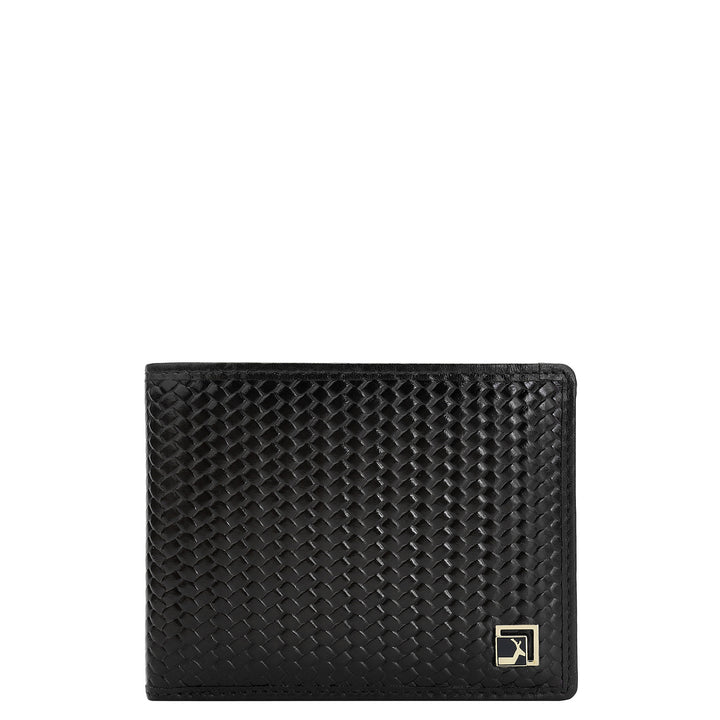 Black Bifold Leather Mens Wallet