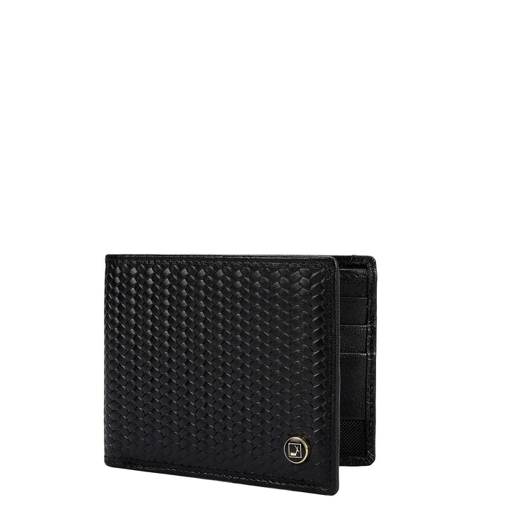 Black Bifold Leather Mens Wallet