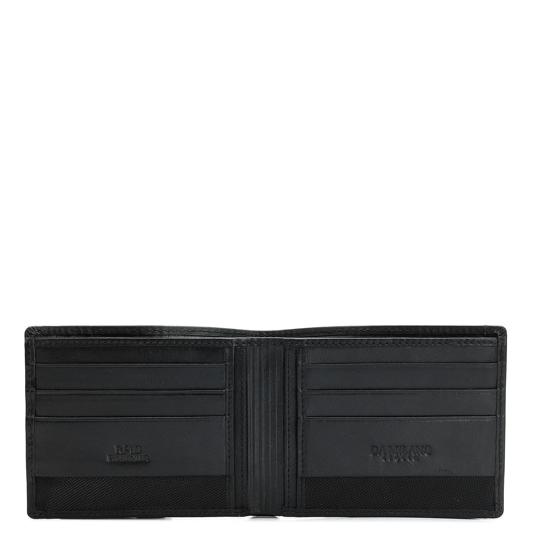 Black Bifold Leather Mens Wallet