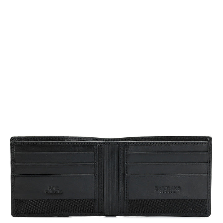 Black Bifold Leather Mens Wallet