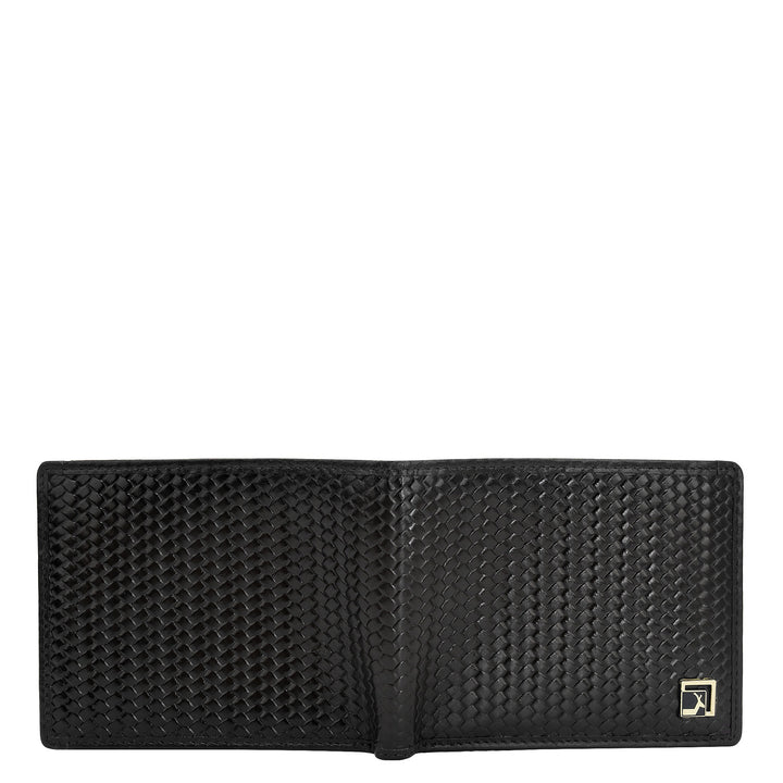 Black Bifold Leather Mens Wallet