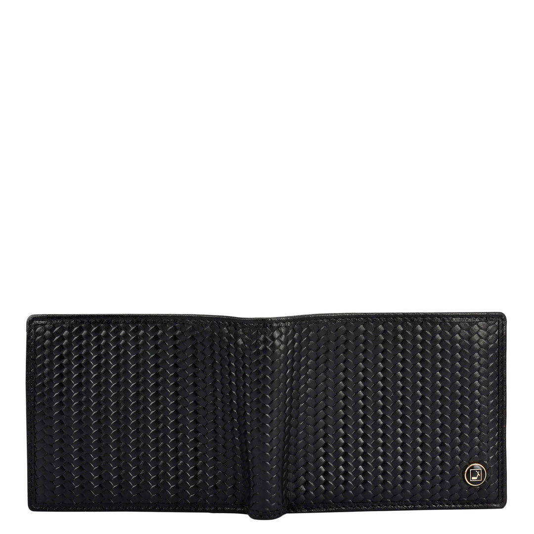 Black Bifold Leather Mens Wallet