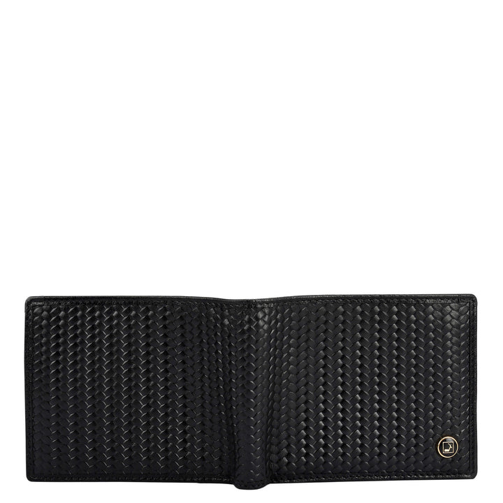 Black Bifold Leather Mens Wallet