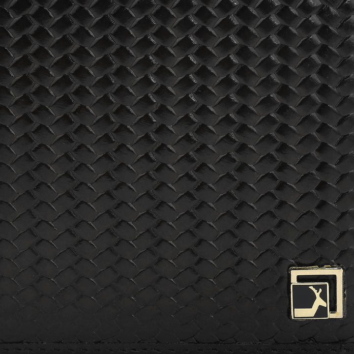 Black Bifold Leather Mens Wallet