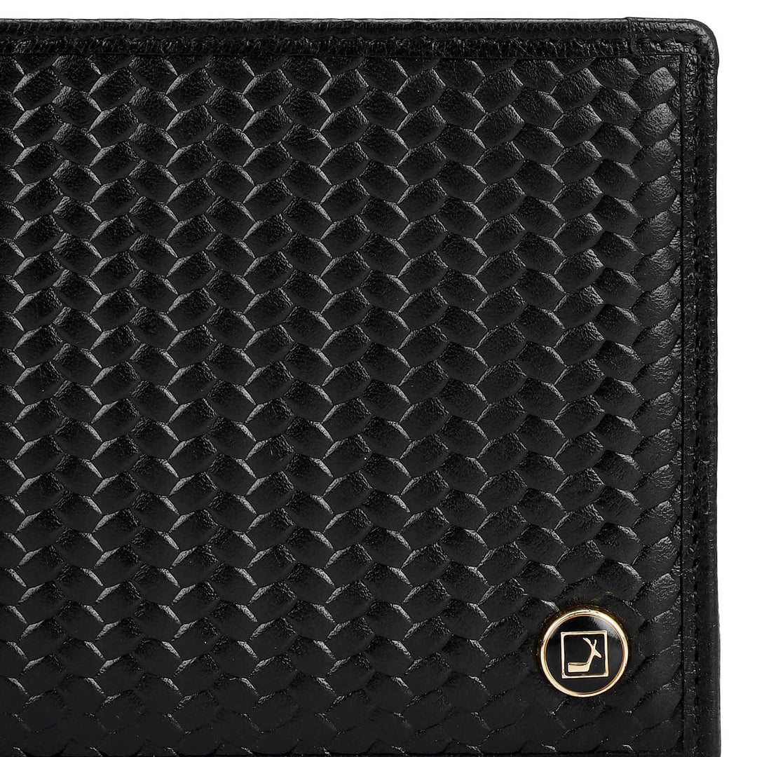 Black Bifold Leather Mens Wallet