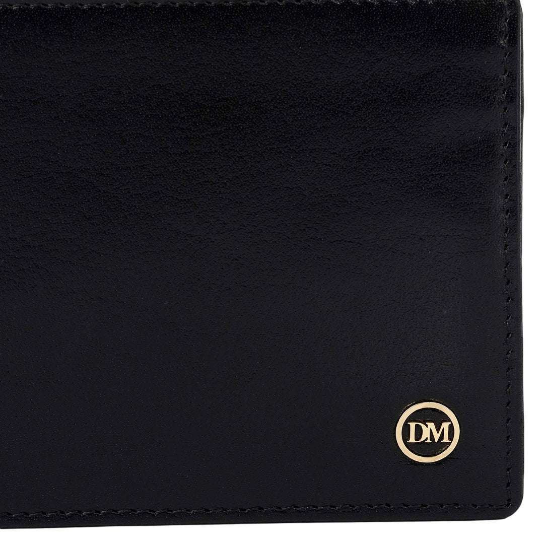 Black Bifold Leather Mens Wallet