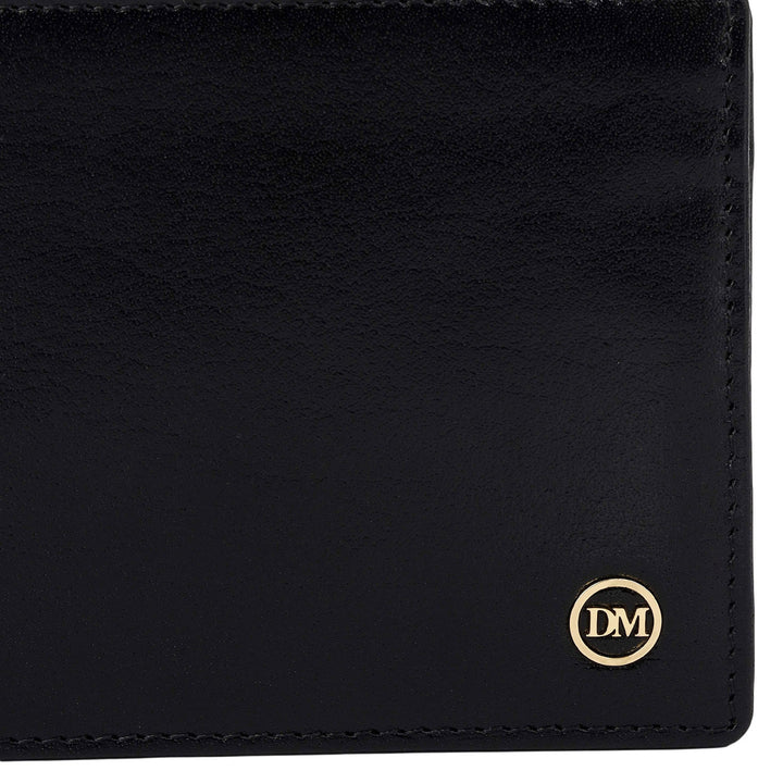 Black Bifold Leather Mens Wallet