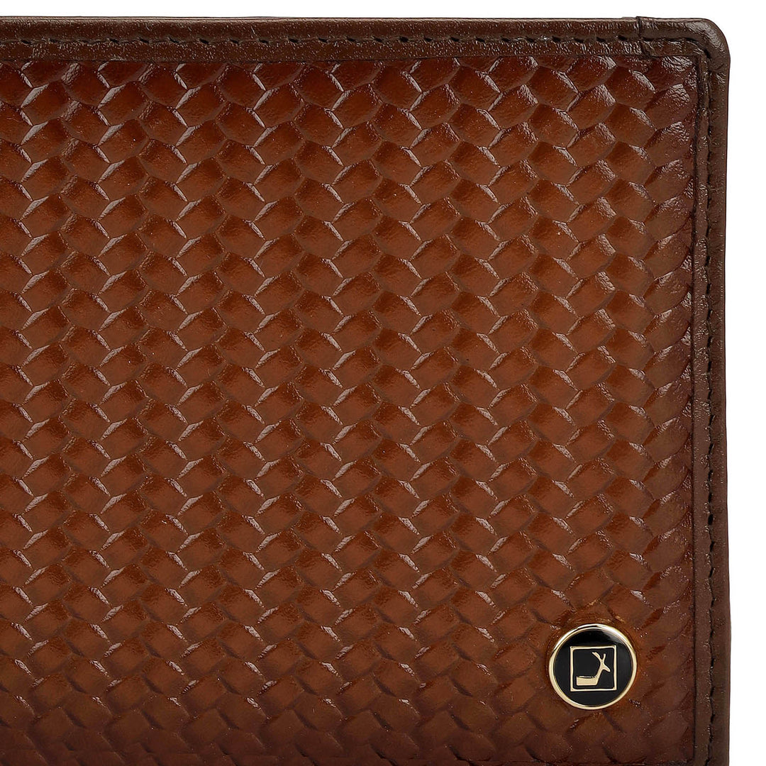 Cognac Bifold Leather Mens Wallet