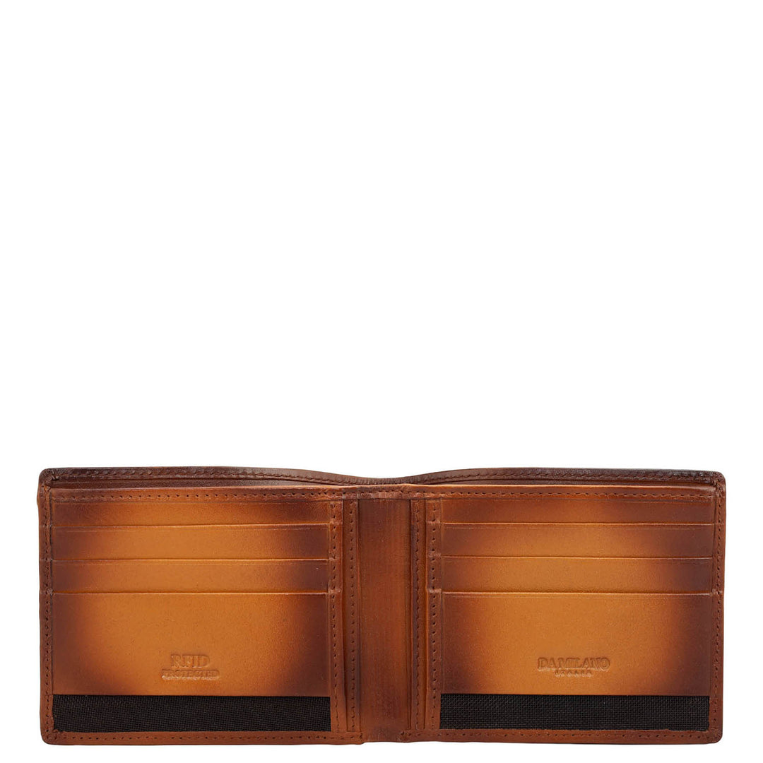 Honey Bifold Leather Mens Wallet