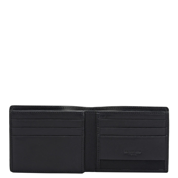 Black Bifold Leather Mens Wallet