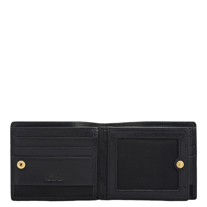 Black Bifold Leather Mens Wallet