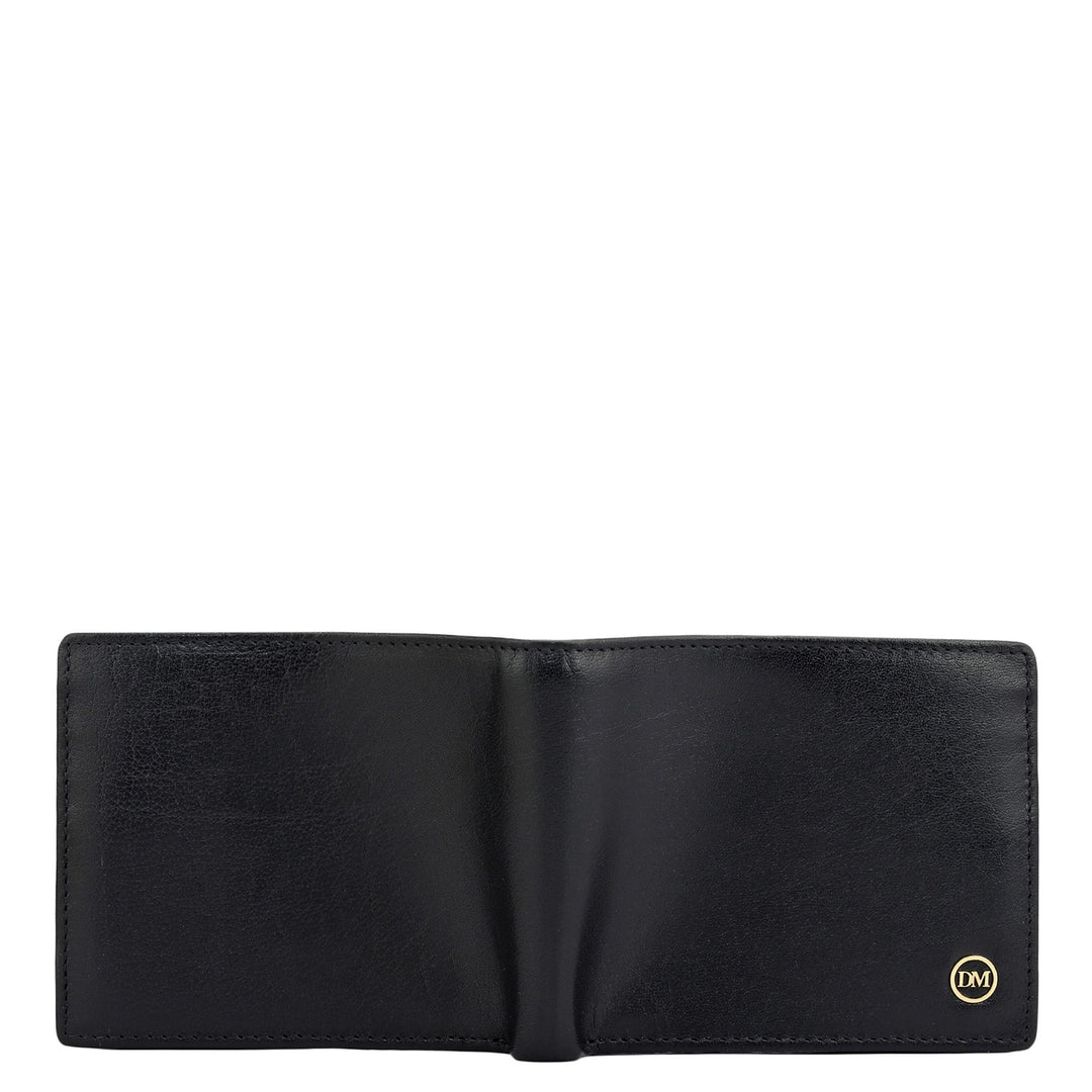 Black Bifold Leather Mens Wallet